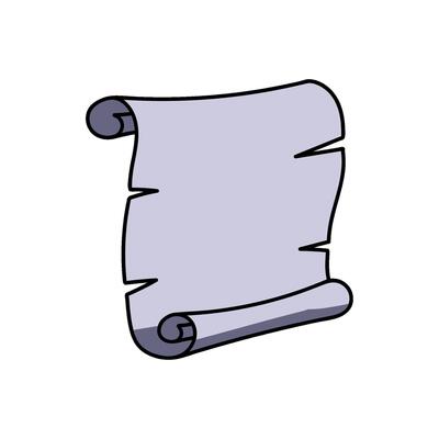 parchment hand drawn color illustration