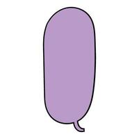 purple chat bubble hand drawn illustration vector