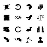 set of black hand drawn miscellaneous icons vector