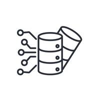 data science icon line illustration vector