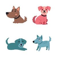 Funny Dog with Tongue Out Looking Silly on white background vector