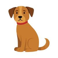 Friendly Puppy Illustration in Bright Colors dog cartoon vector