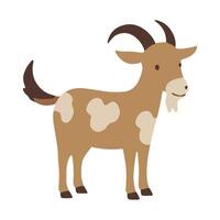 Funny Cute Goat in Farm Theme white background vector