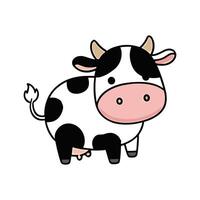 Sweet Milk Cow for Kids Design on White Background vector