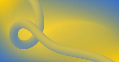 Gradient Abstract background with blue and yellow Fluid Pipe lines illustration vector
