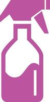 illustration of a spray bottle with clean and modern flat design. Ideal for representing cleaning products, beauty supplies, skincare items, disinfectants, gardening tools, and cosmetic packaging. vector