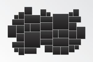 Mood board - branding interior presentation photo. collage frames boards mosaic frame photos pallet display, photo montage vector