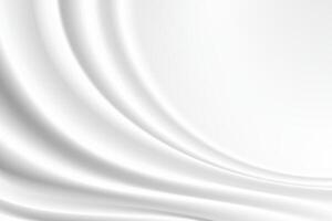 White silk cloth fabric wave overlapping with light and shadow. white and gray abstract texture background. copy space for web vector