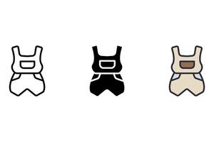 pants set icons pack vector