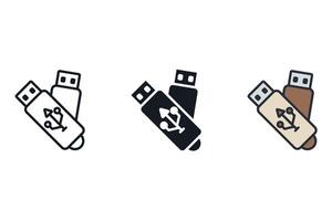 usb set icons pack vector