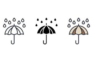 rain set icons pack vector