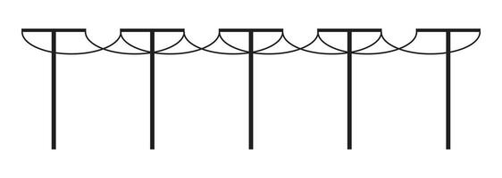 Illustration electric pole unique design abstract vector