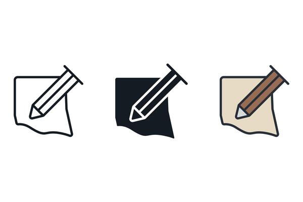 pencil set icons pack