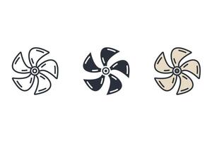 propeller set art icons pack vector