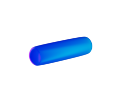 Glossy blue minus symbol a modern, sleek and minimalistic design. 3d illustration png