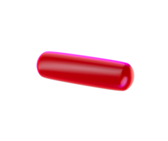 Red blue minus symbol with a modern, sleek and minimalistic design. 3d illustration png