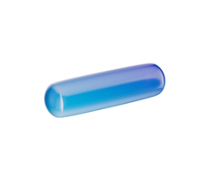3D Glossy minus icon with a gradient of blue color, featuring a modern look. 3d illustration png