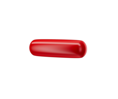3D Red blue minus symbol with a modern, sleek and minimalistic design, 3d illustration png