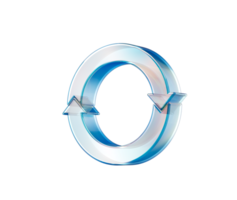 3d Transparent Clockwise Arrow Loop Symbolizes Recycling And Continuous Rotation. 3D Illustration png