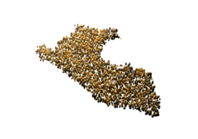 Peru Map Made Of High Quality Premium Golden Metallic Copper Brass Pillars 3D Illustration png