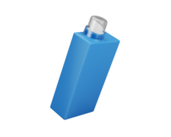 Sleek Blue Laundry Shampoo Bottle With A Pump Dispenser Showcases Modern Design, 3D Illustration png