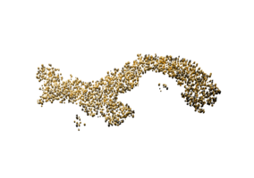 Panama Map Made Of High Quality Premium Golden Metallic Copper Brass Pillars 3D Illustration png