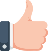 Positive Gesture of Agreement with Upturned Thumb Signifying Success and Optimism in Personal and Professional Contexts png