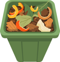 Eco-Friendly Organic Waste Disposal Bin for Sustainability and Recycling Initiatives in Daily Life and Environmental Conservation Efforts png