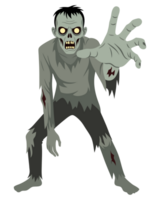 Eerie Undead Zombie Reaching Out with Spooky Glow Eyes, Capturing the Essence of Horror and Fear for Dark Fantasy Themes png