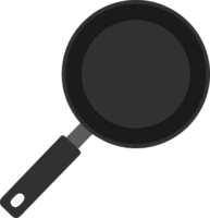 Black Frying Pan Kitchen Utensil for Cooking and Food Preparation in a Modern Kitchen Setting Ideal for Culinary Arts and Cooking Enthusiasts png