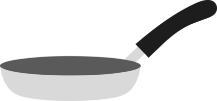 Detailed Illustration of a Non-Stick Cooking Frying Pan Ideal for Food Preparation and Kitchen Use in Culinary Arts and Home Cooking Projects png
