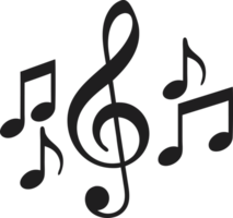 Artistic Representation of Musical Concepts Featuring Treble Clef, Notes, Melody, and Harmony for Creative Projects and Artistic Expressions png