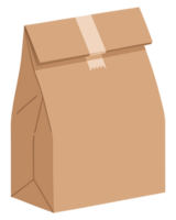 Brown Paper Bag for Lunch Meal Delivery Convenience with Simple Design and Eco-Friendly Appeal png