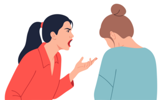 Intense Argument Between Two Friends Emotional Conflict and Relationship Strain in an Illustrative Scene png