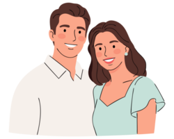 Joyful Young Couple Embracing Love and Happiness, Capturing the Essence of Contentment and Connection in Their Relationship png