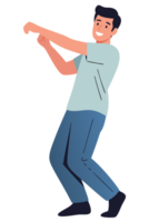 Joyful Man Celebrating Success and Happiness with Excitement and Triumph in a Fun and Lively Expression of Emotion png