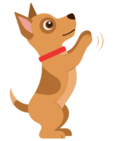 Adorable Cartoon Puppy Jumping with Excitement and Happiness Representing a Playful Companion Animal png