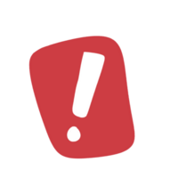Red Warning Exclamation Mark Hand-Drawn Style Illustration png