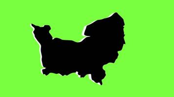 green screen 3d map of Normandy in France video