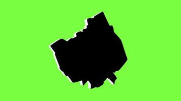 green screen 3d Lens map of france video