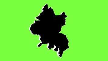 green screen 3d map of Amiens in france video