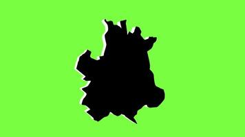 green screen 3d map of Toulouse in France video