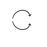 Circular Refresh Arrow Hand Drawn Icon png