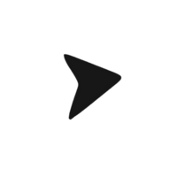 Curved Right Arrow Minimalist png