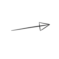 Hand Drawn Straight Arrow Sketch Right Direction Pointer png
