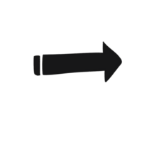 Thick Hand Drawn Black Arrow Illustration Pointing Right png