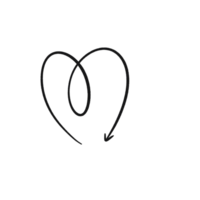 Hand Drawn Looping Arrow with Downward Curve Creative Twist Illustration png