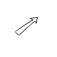 Bold Hand Drawn Up Arrow Sketch png
