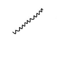 Zigzag Hand-Drawn Arrow Pointing Up Right png