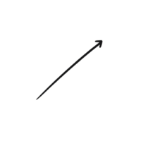 Hand-Drawn Diagonal Arrow Pointing Up Right png
